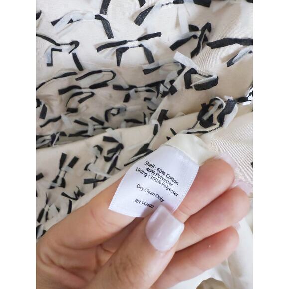 NWT Sail to Sable Shift Dress Black Bows Cream 0 Old Money Vintage Preppy Career - Picture 10 of 10